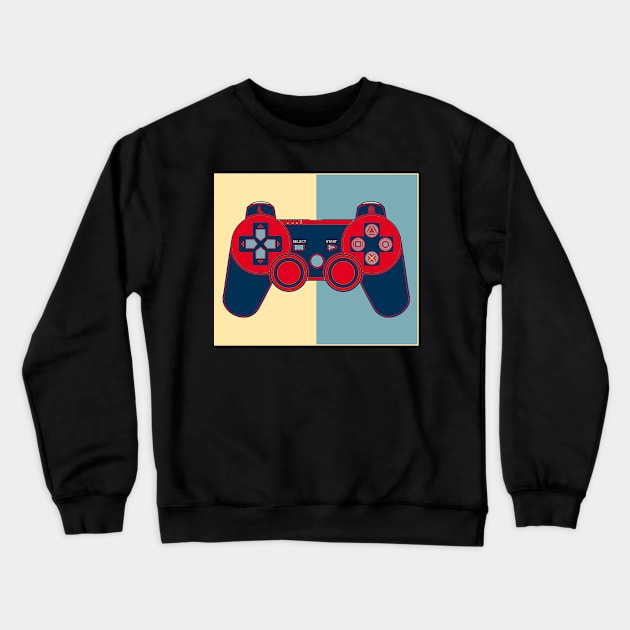 PS2 Joystick Controller Crewneck Sweatshirt by remixer2020